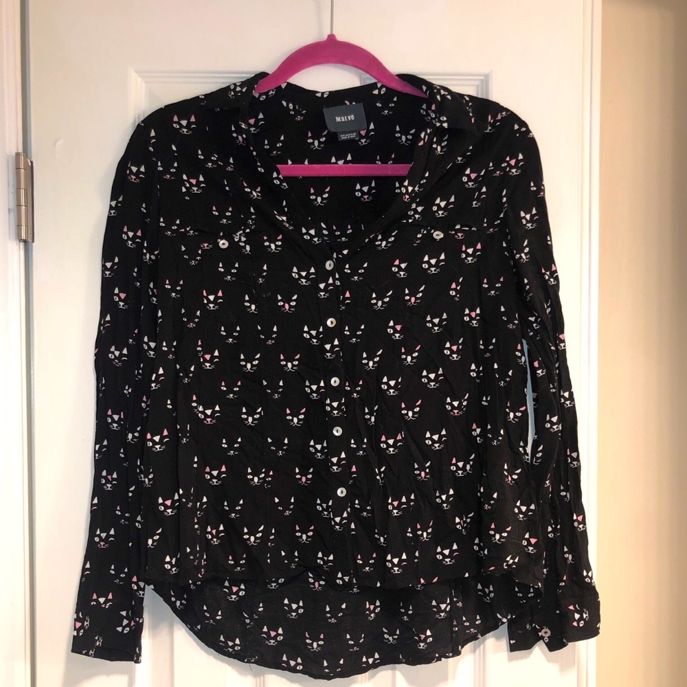 Maeve from Anthro Cat button down